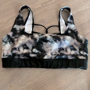 Pink sport gym to swim size large bikini top. Multi colored.